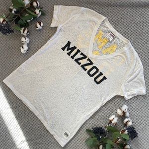 PINK brand Mizzou short sleeve top. Size S